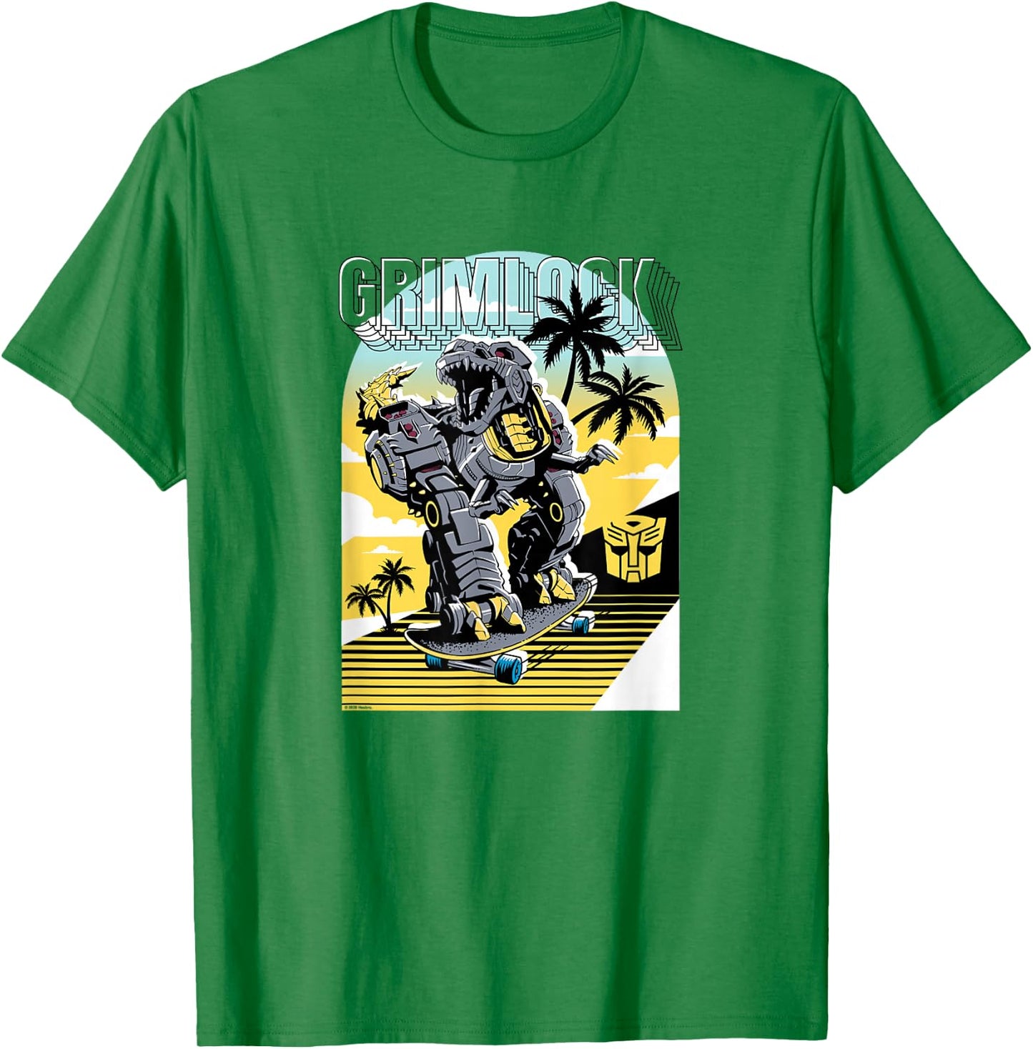 Transformers Grimlock Skating Portrait T-Shirt - T-Shirt | Irish Green