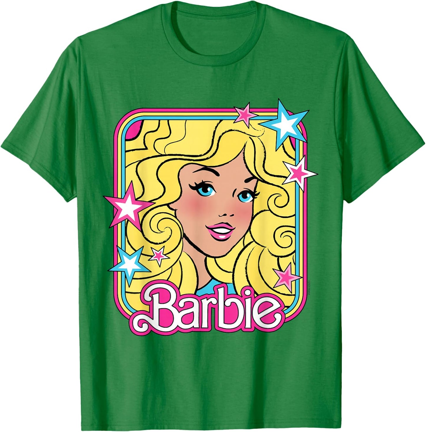 Barbie 70s Portrait with Stars T-Shirt - T-Shirt | Irish Green