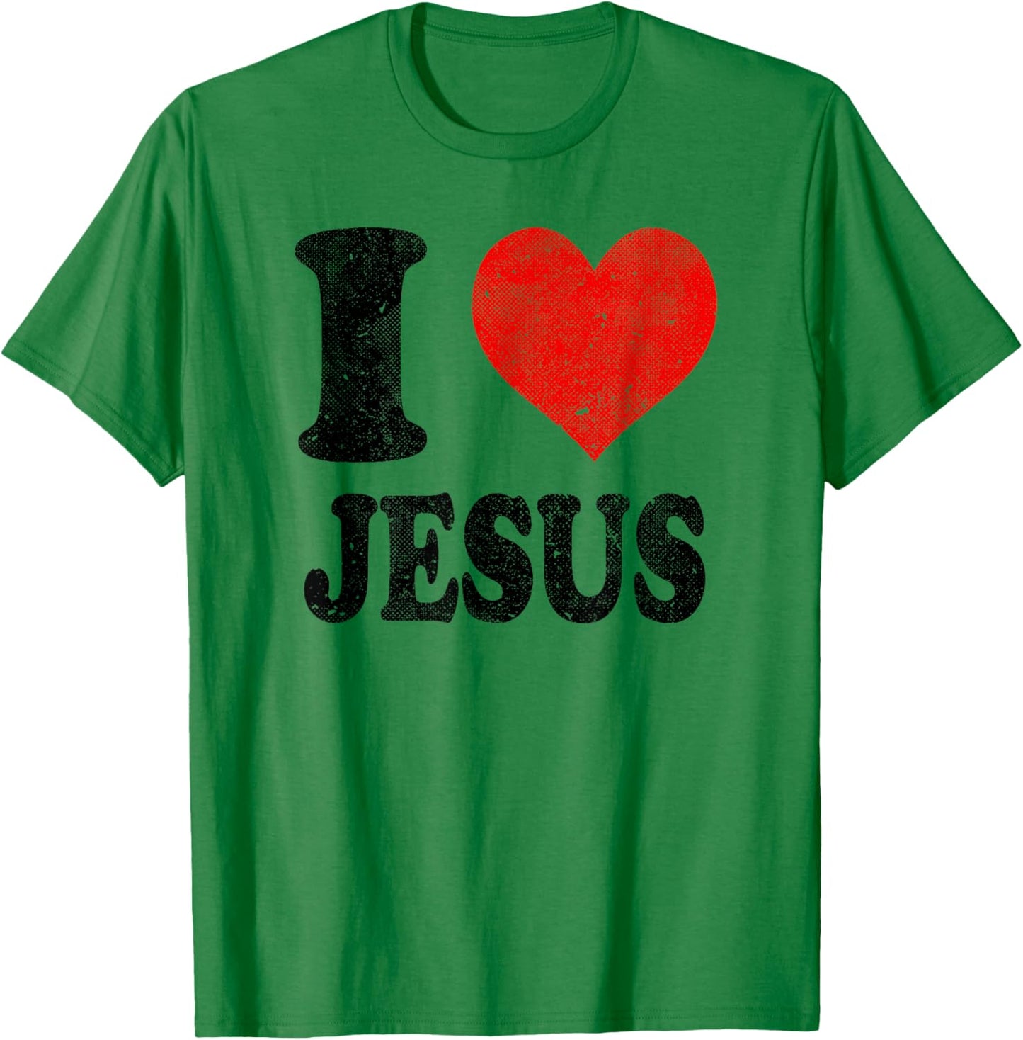 I Love Jesus Vintage T-Shirt - T-Shirt | Irish Green