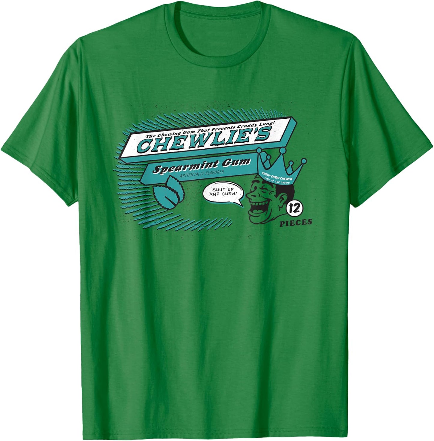 Clerks 3 Chewlie's Spearmint Gum Vintage Logo Fun Classic T-Shirt - T-Shirt | Irish Green