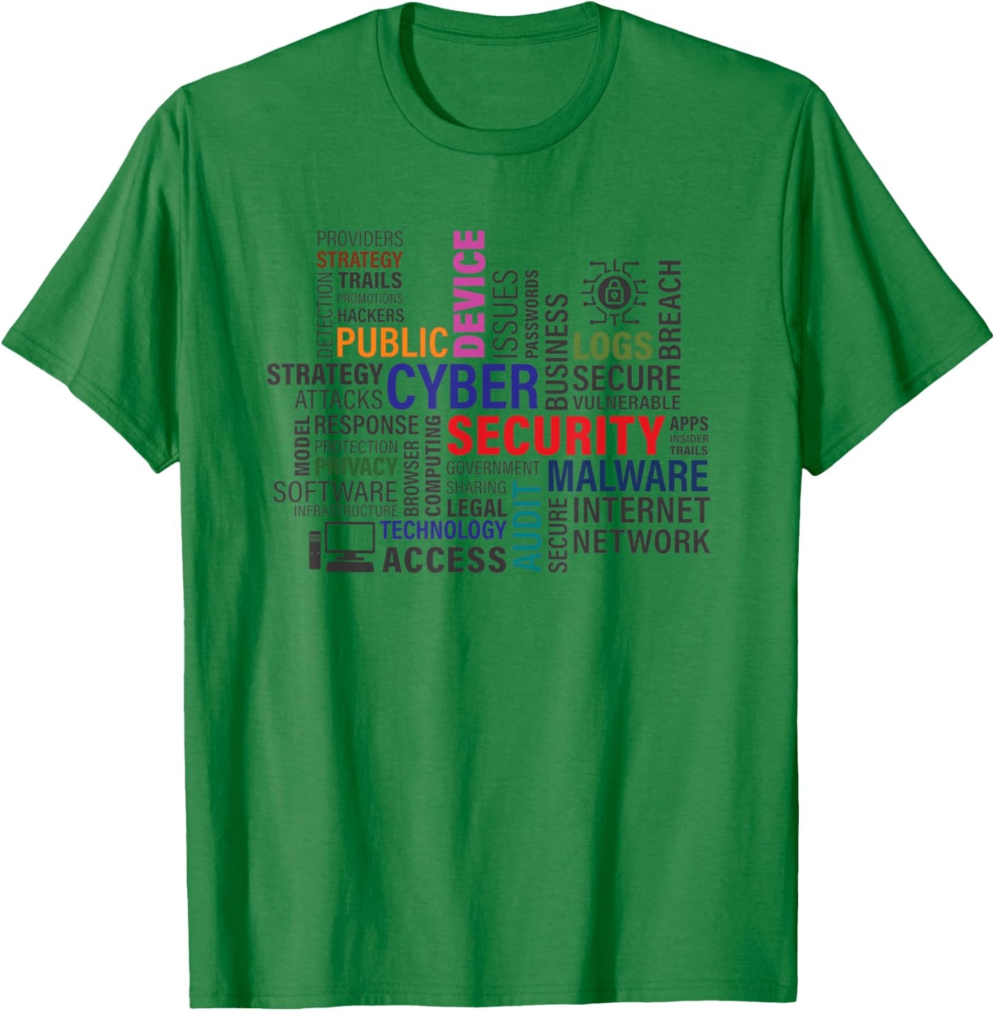 Funny Hackers Cybersecurity Terms T-Shirt - T-Shirt | Irish Green