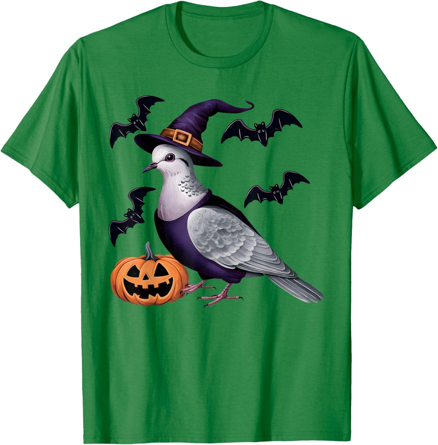 Dove Bird Halloween Costume Scary Pumpkin Bat Witch T-Shirt - T-Shirt | Irish Green