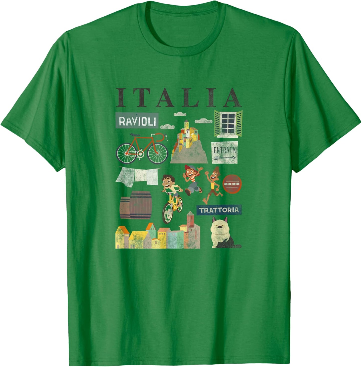 Disney Pixar Luca Italia Icons Small T-Shirt - T-Shirt | Irish Green