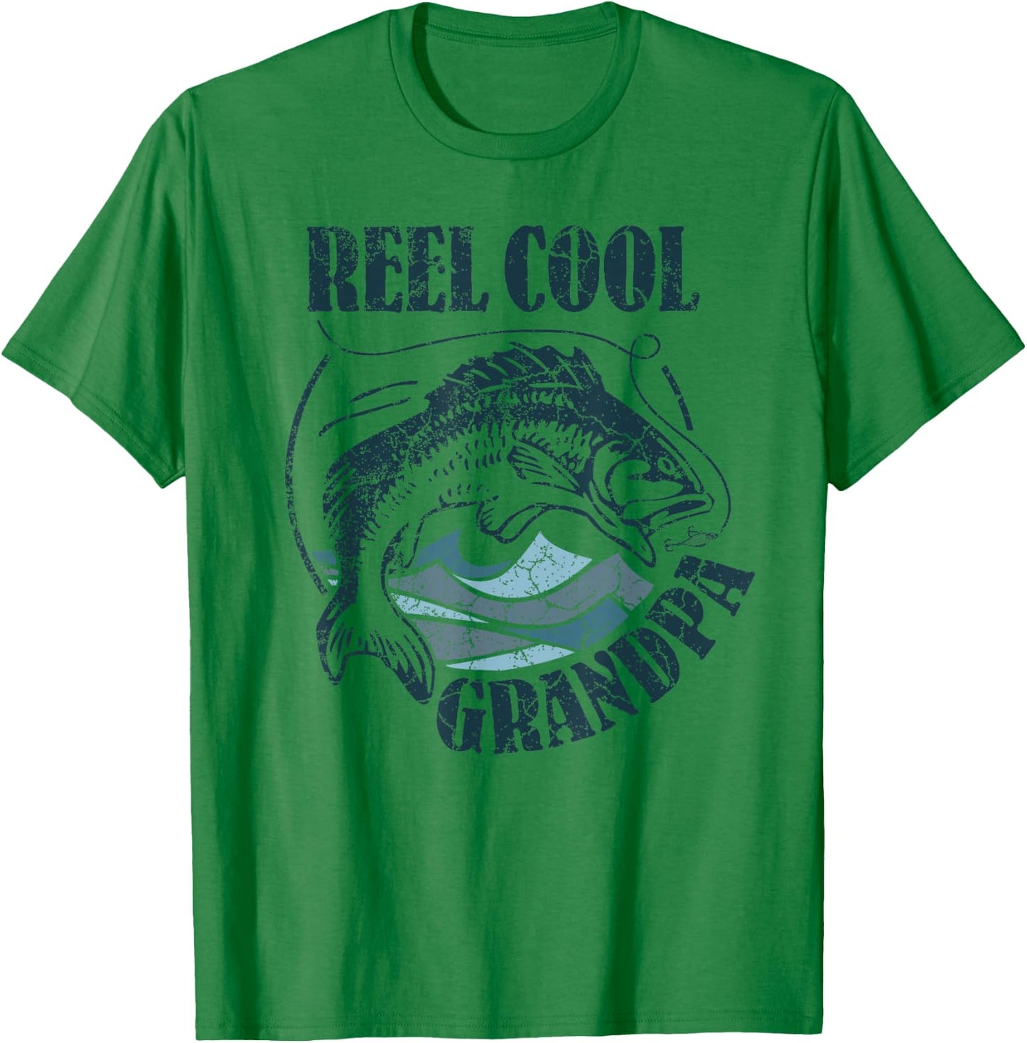 Reel Cool Grandpa Fishing Dad Gifts Father's Day Fisherman T-Shirt - T-Shirt | Irish Green