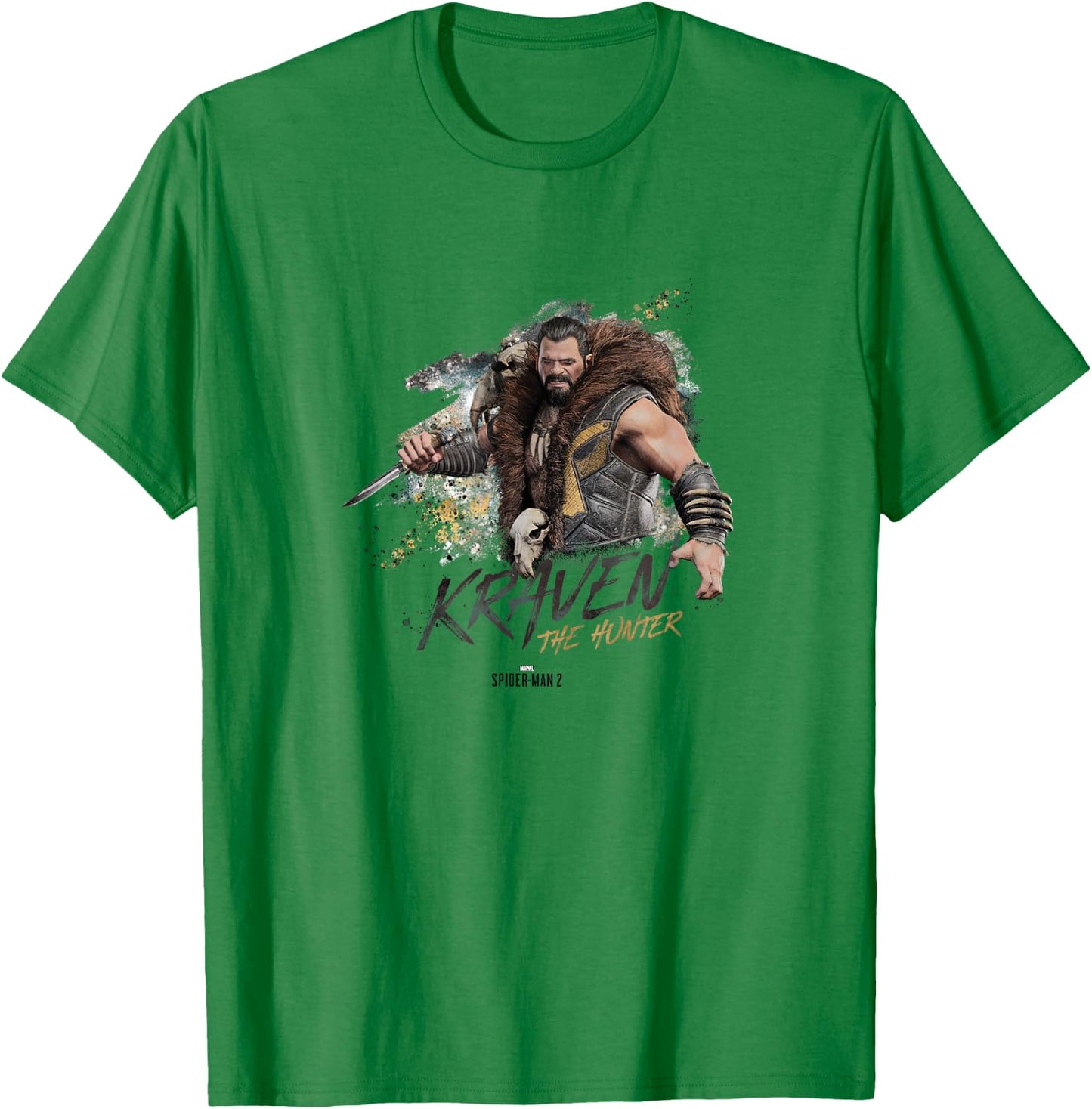 Marvel Spider-Man 2 Kraven The Hunter Epic Vintage Shot T-Shirt - T-Shirt | Irish Green