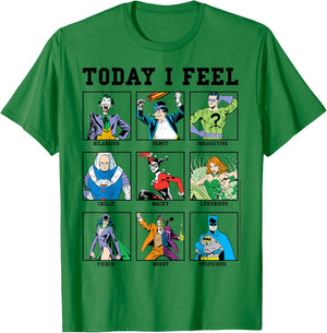 DC Comics Batman Villains Today I Feel Emotional Box Up Small T-Shirt - T-Shirt | Irish Green