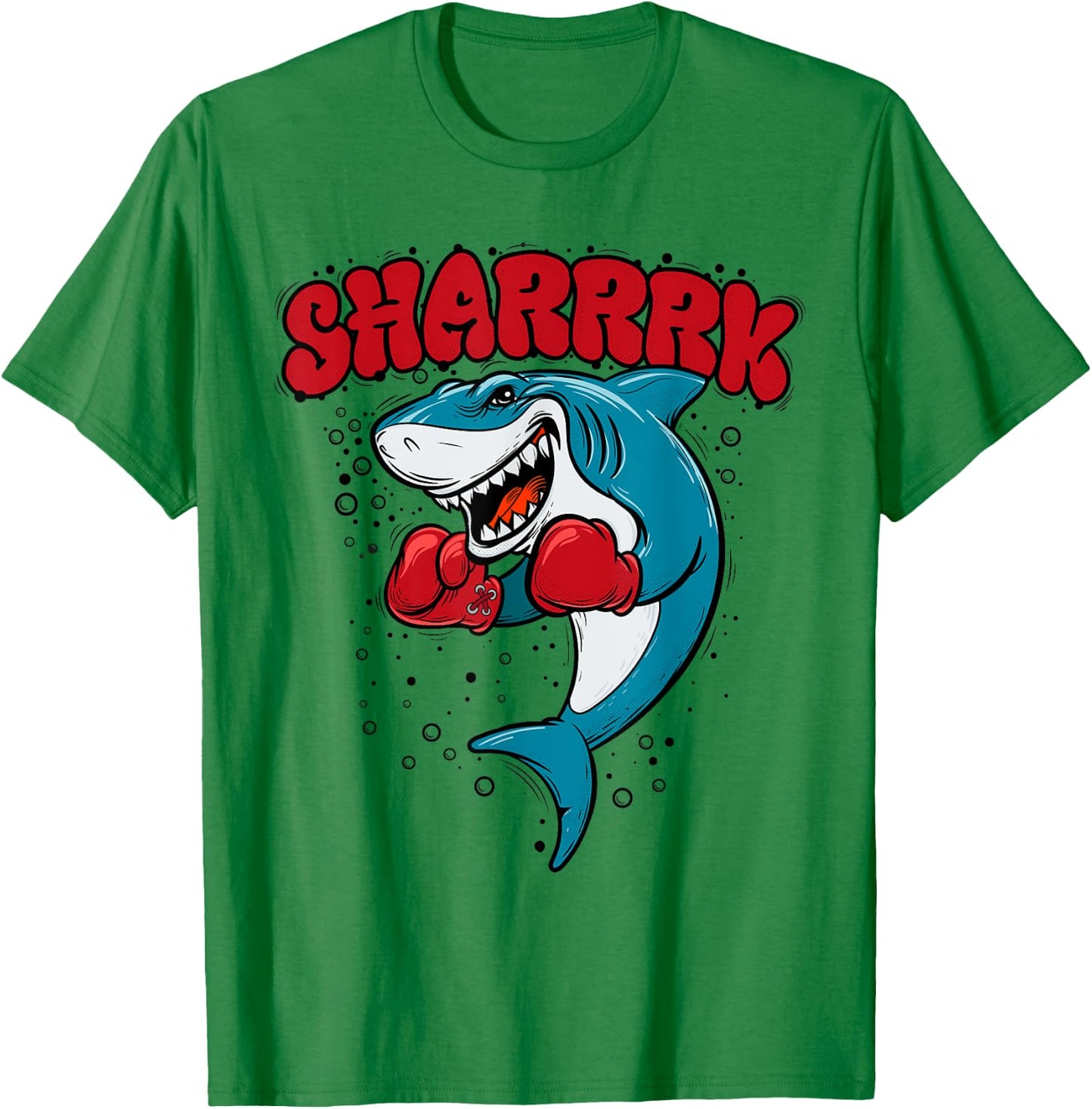 Funny Boxing Whale Shark With Red Gloves Daddy Baby Mommy T-Shirt - T-Shirt | Irish Green