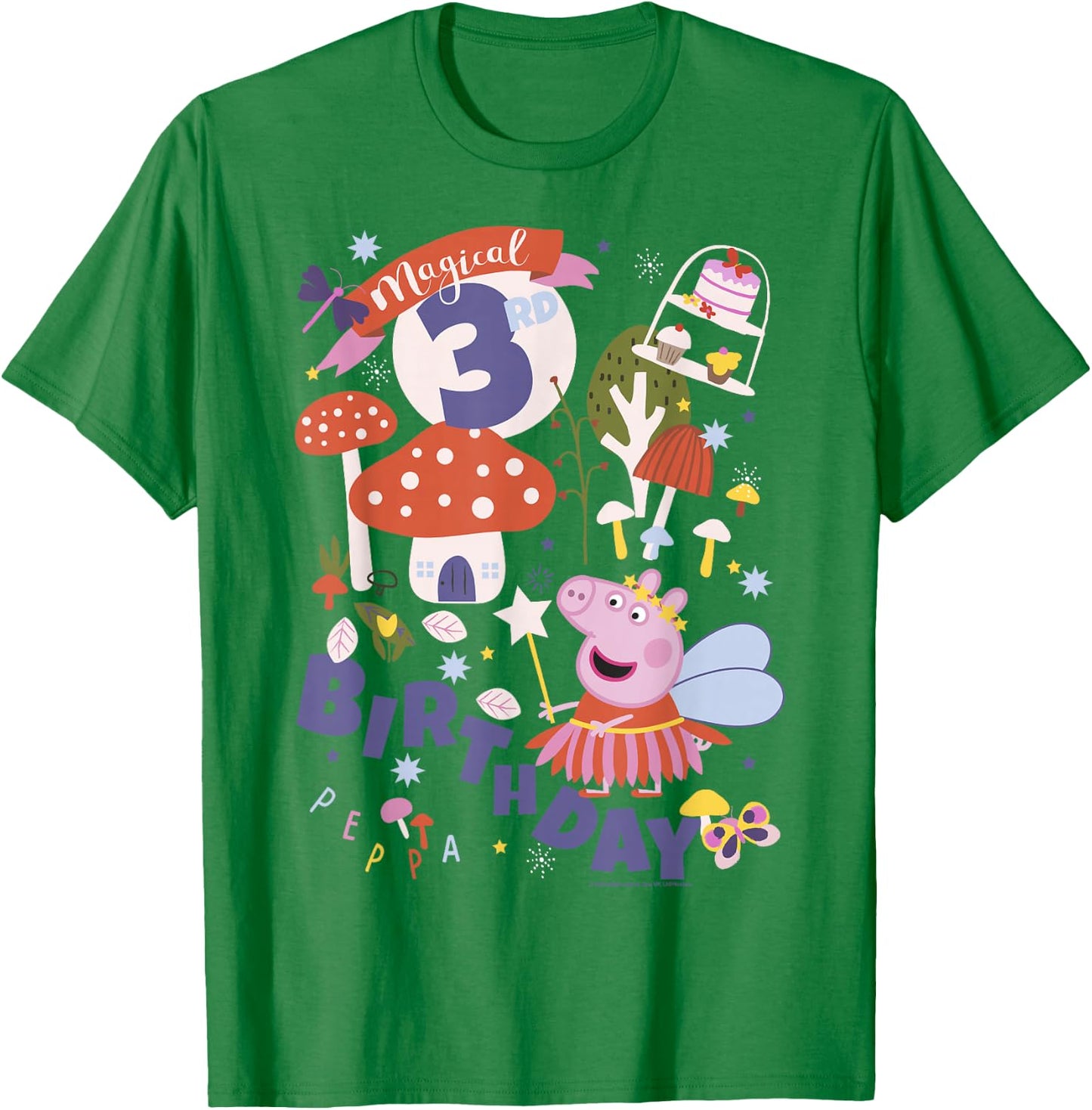 Peppa Pig Fairy Princess Peppa Magical 3rd Birthday T-Shirt - T-Shirt | Irish Green