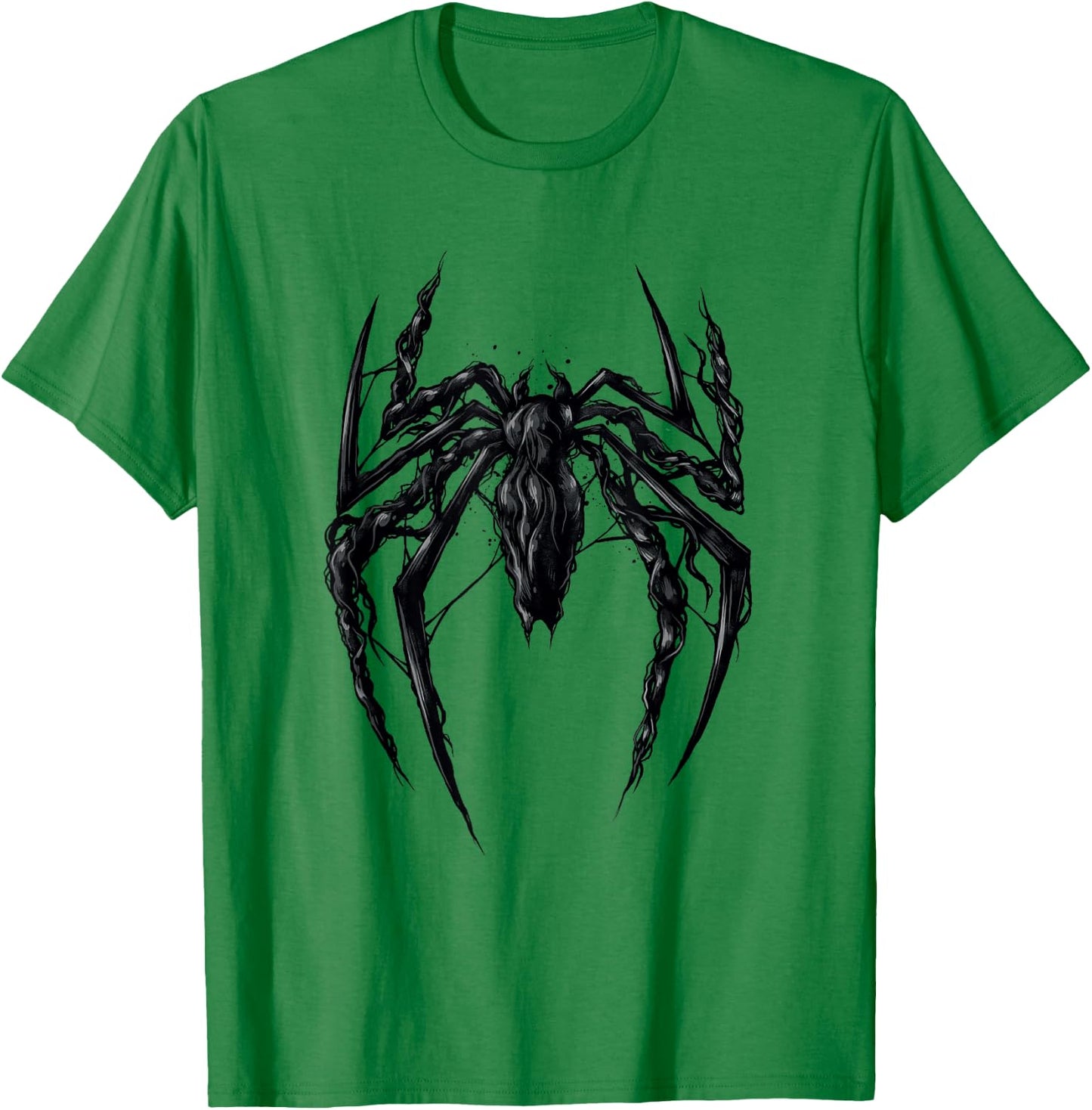 Marvel Spider-Man 2 Venomized Black Spider Chest Emblem T-Shirt - T-Shirt | Irish Green