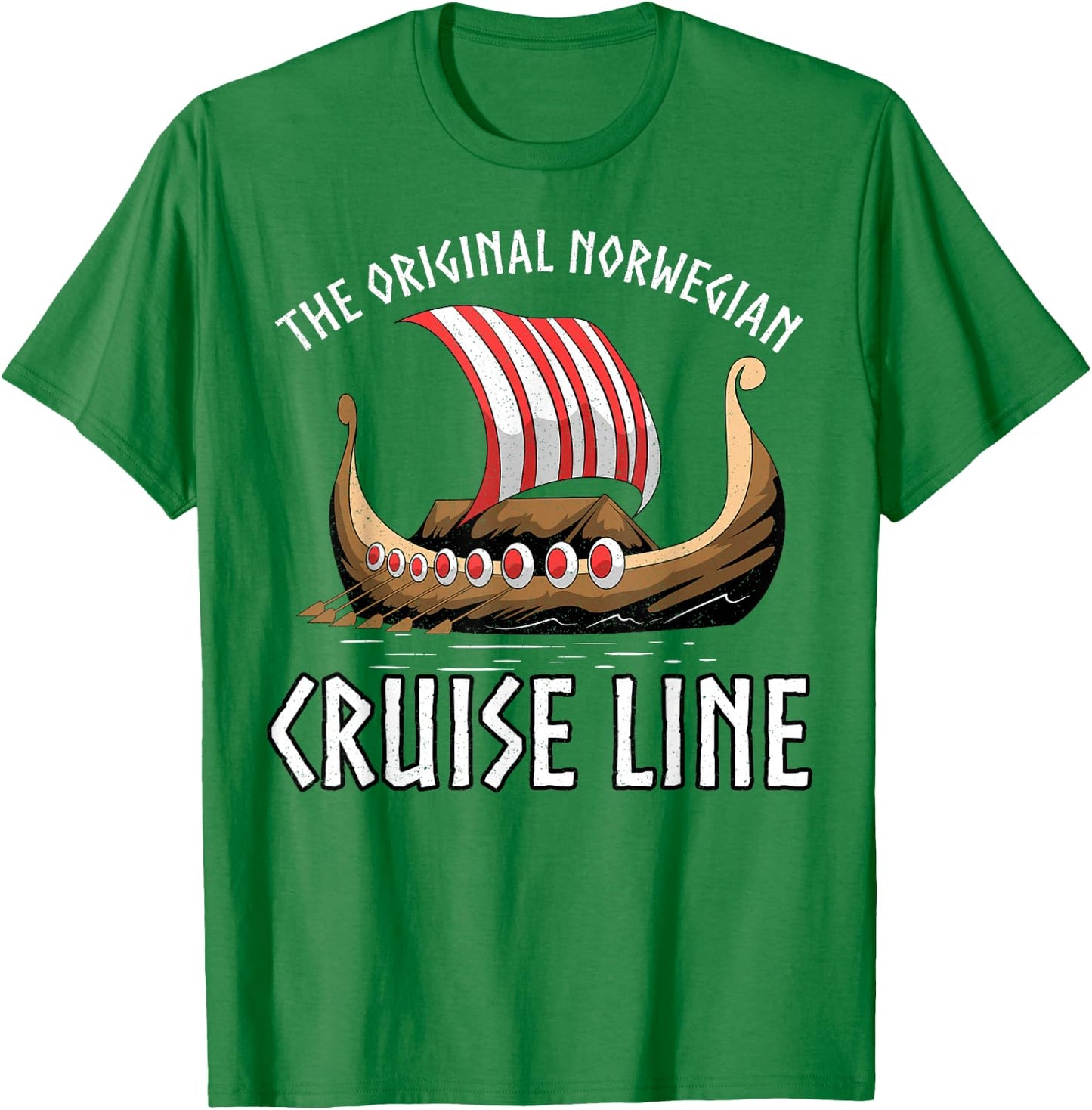 Viking Ship Cruise Norwegian Line T-Shirt - T-Shirt | Irish Green