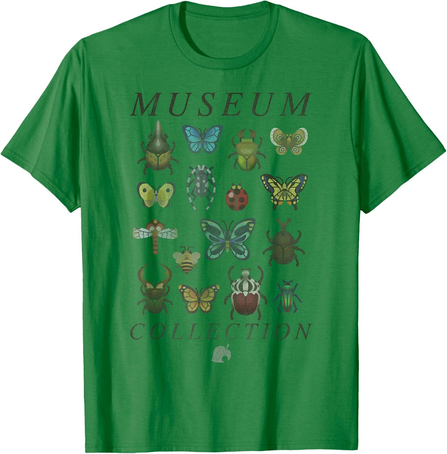 Animal Crossing Bugs Museum Collection Short Sleeve T-Shirt - T-Shirt | Irish Green