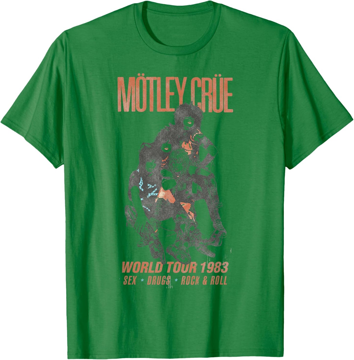 Mötley Crüe - World Tour 83 T-Shirt - T-Shirt | Irish Green