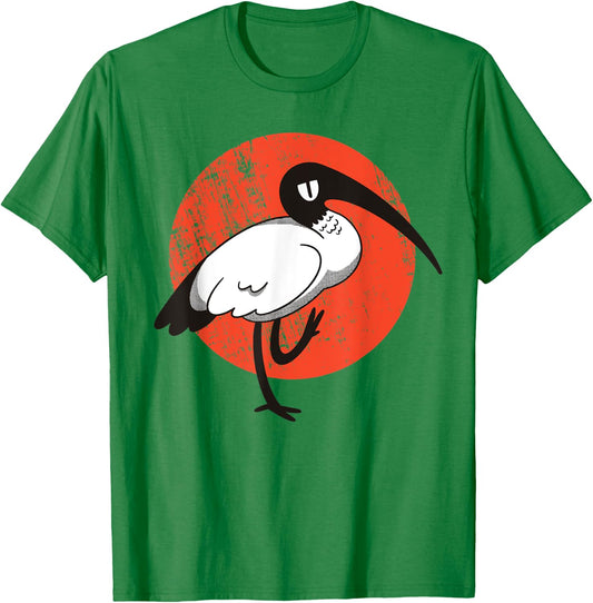 White Ibis Bird T-Shirt - T-Shirt | Irish Green