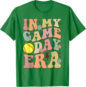 Groovy In My Game Day Era Softball Game Day Vibes Women Girl T-Shirt - T-Shirt | Irish Green