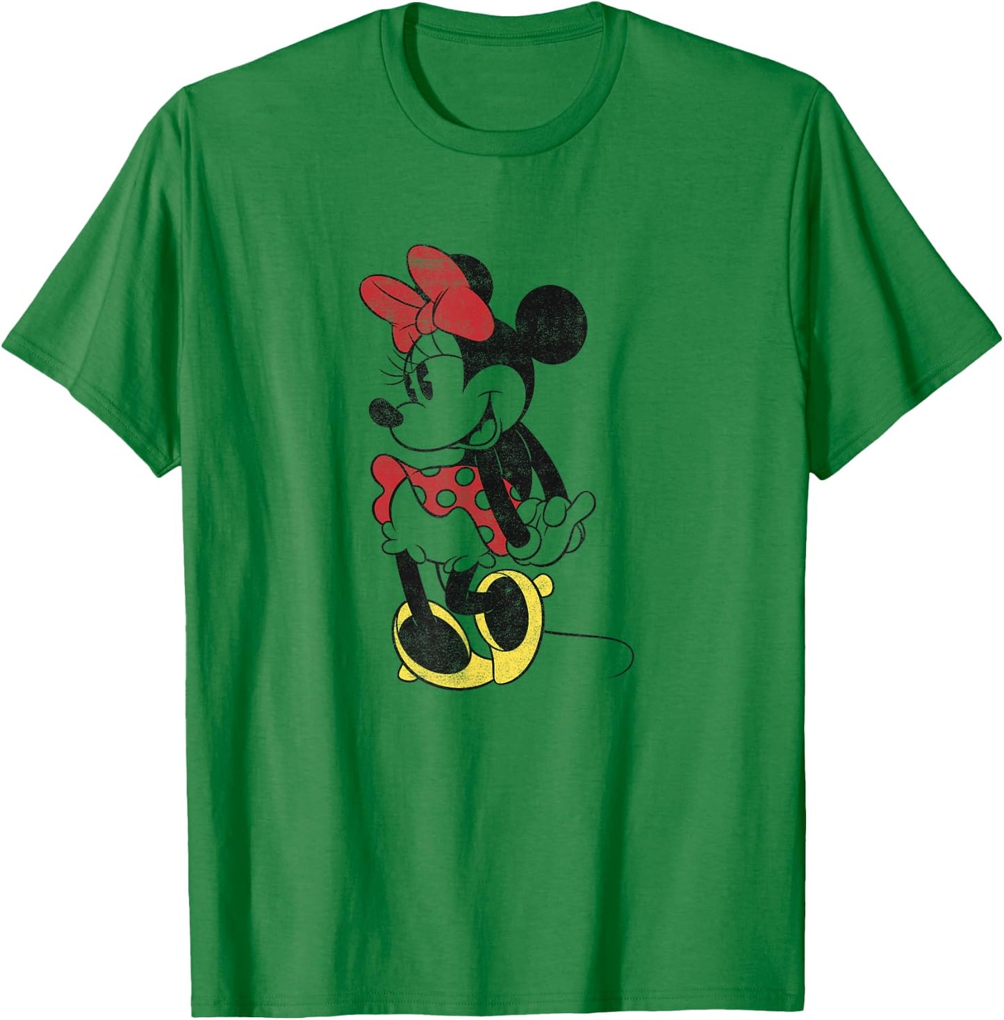 Disney Minnie Mouse Cute Pose Portrait T-Shirt - T-Shirt | Irish Green