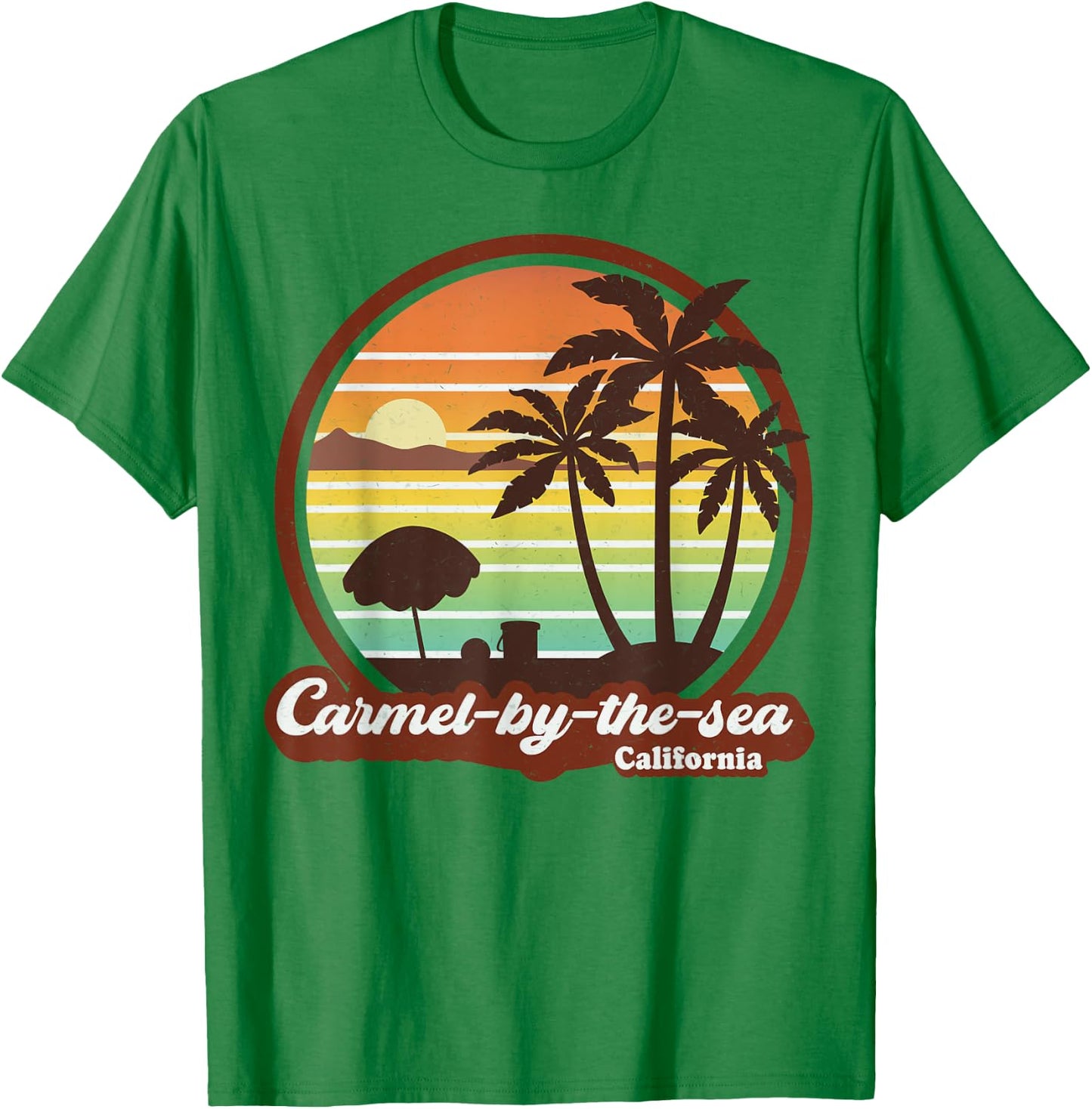 Vintage Carmel-by-the-sea California CA Retro 80s Souvenir T-Shirt - T-Shirt | Irish Green