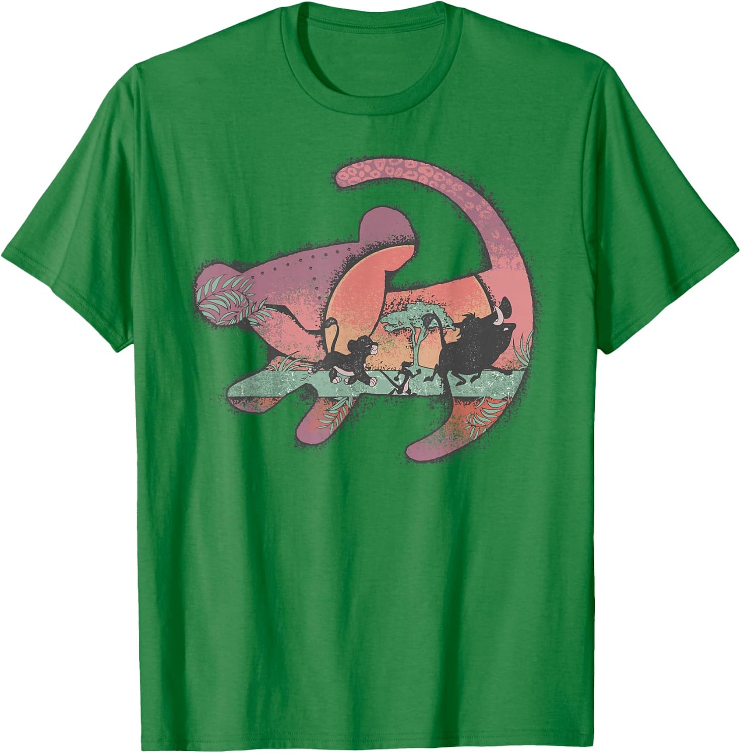 Disney The Lion King Baby Simba Painting Silhouette T-Shirt - T-Shirt | Irish Green