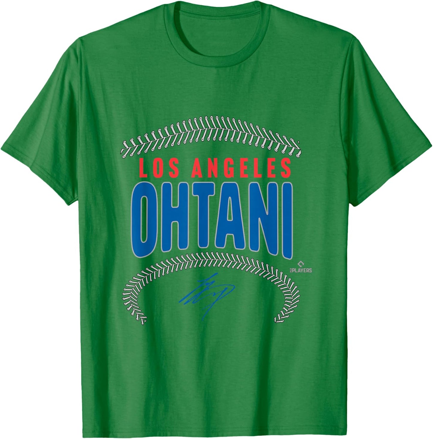 Shohei Ohtani Los Angeles Name & Number (Front & Back) MLBPA T-Shirt - T-Shirt | Irish Green