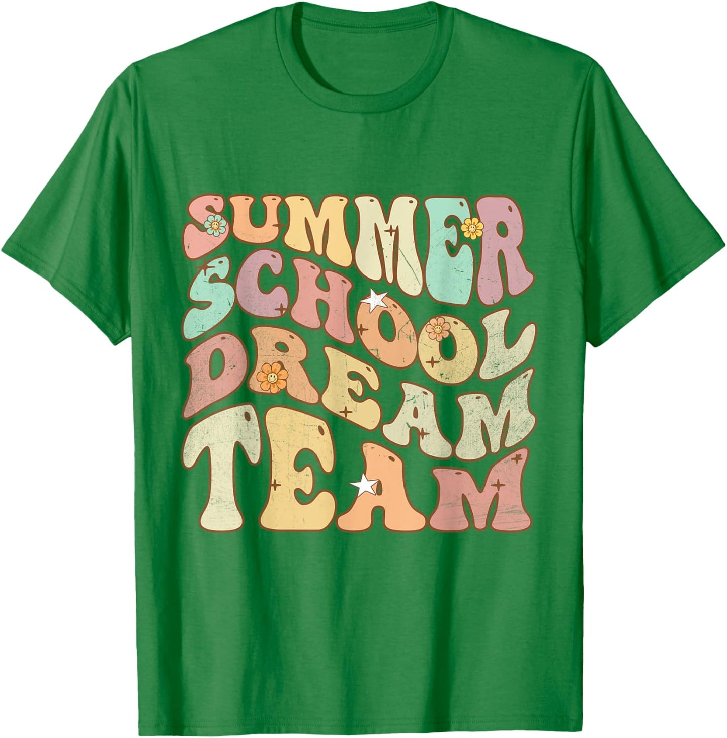 Groovy Retro Vintage Summer School Dream Team Men Women Kids T-Shirt - T-Shirt | Irish Green