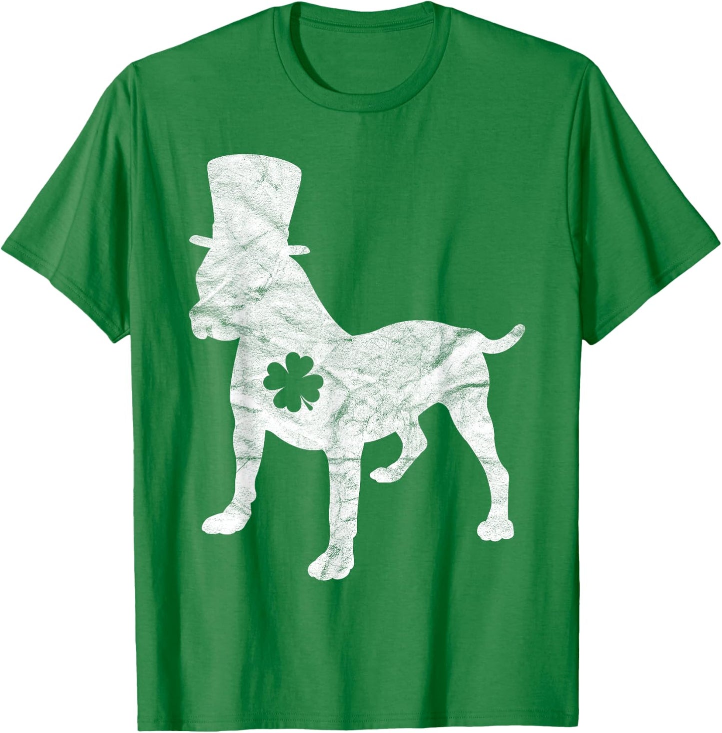 Retro Pitbull Hat Gift Irish Shamrock Dog St Patrick's Day T-Shirt - T-Shirt | Irish Green