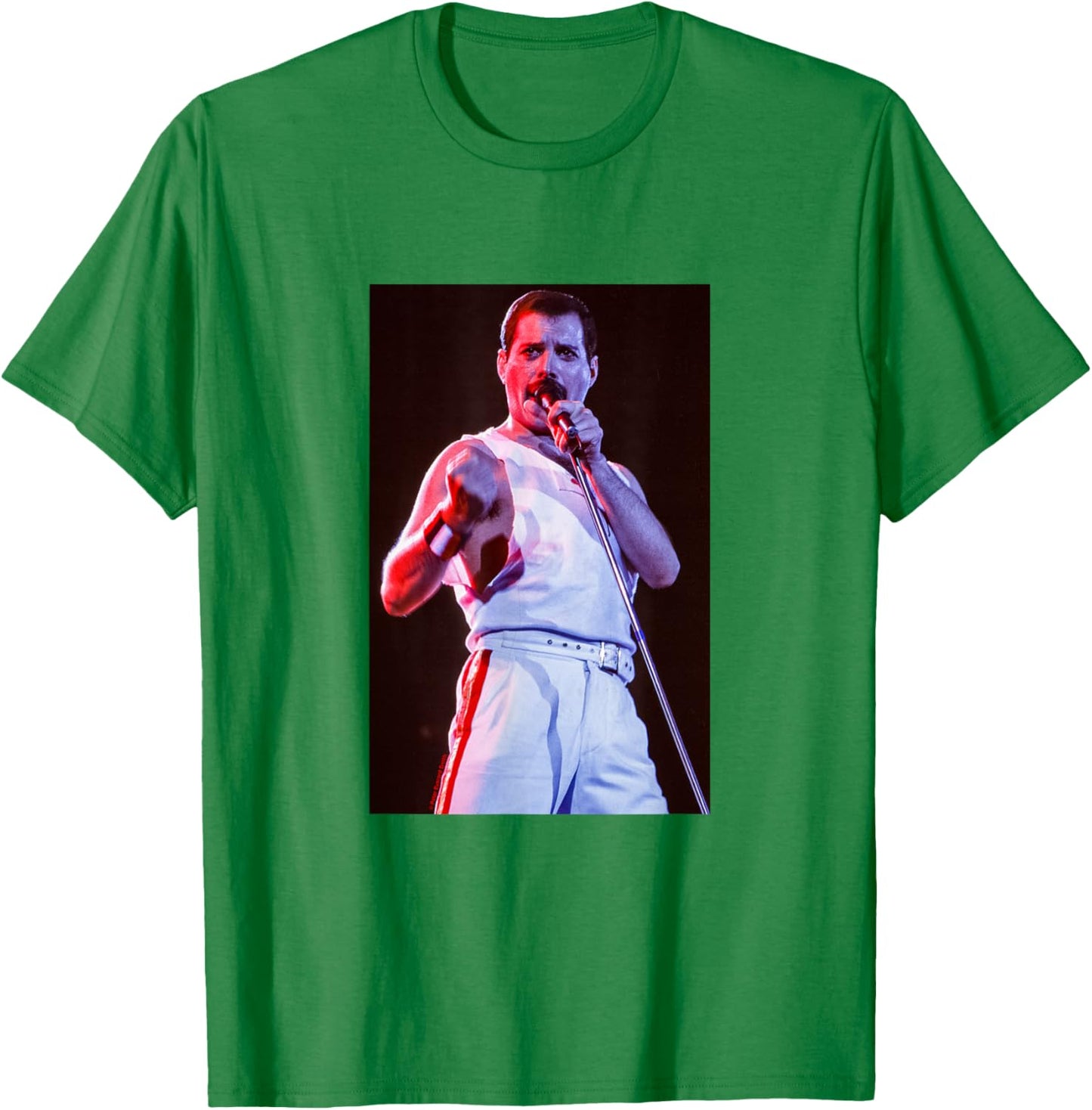 Freddie Mercury Of Queen Live By Everard Smith T-Shirt - T-Shirt | Irish Green
