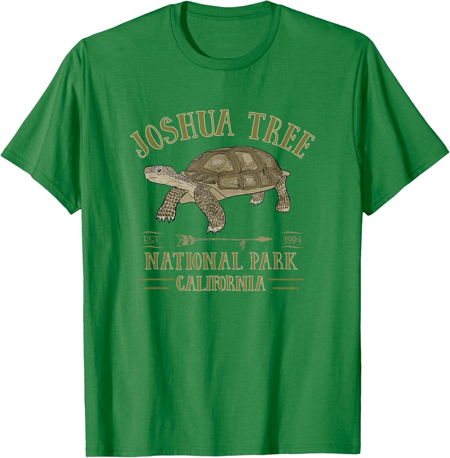 JOSHUA TREE NATIONAL PARK California Desert Turtle Tortoise T-Shirt - T-Shirt | Irish Green