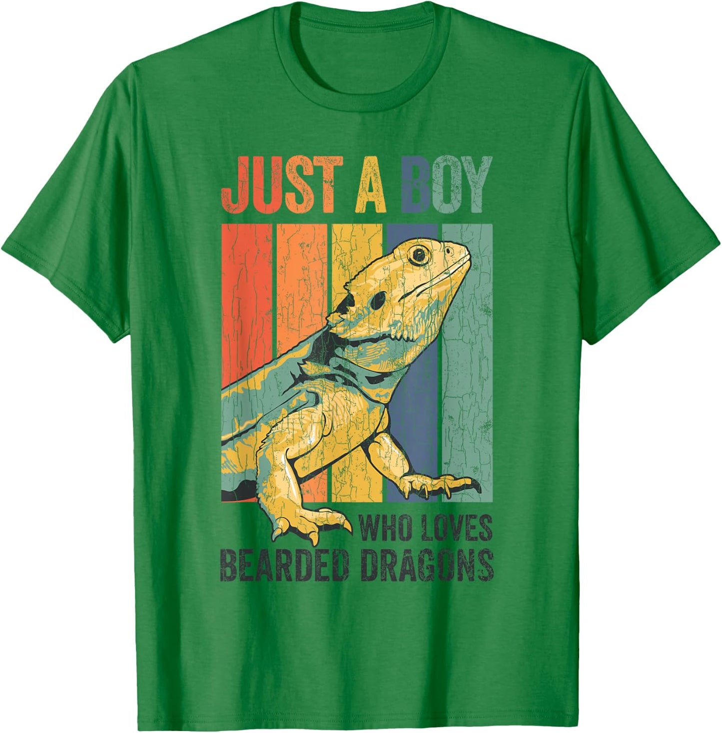 Just A Boy Who Loves Bearded Dragon Shirt Men Boys T-Shirt - T-Shirt | Irish Green