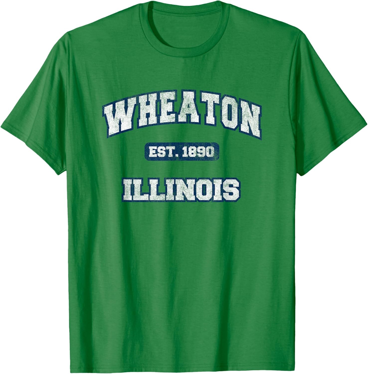 Wheaton Illinois Varsity College Style T-Shirt - T-Shirt | Irish Green