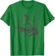 Girl Riding Alligator Vintage Weird Art Ladies Men T-Shirt - T-Shirt | Irish Green