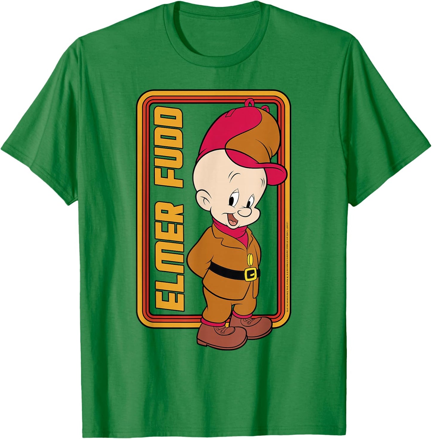 Looney Tunes Elmer Fudd Framed Simple Portrait T-Shirt - T-Shirt | Irish Green