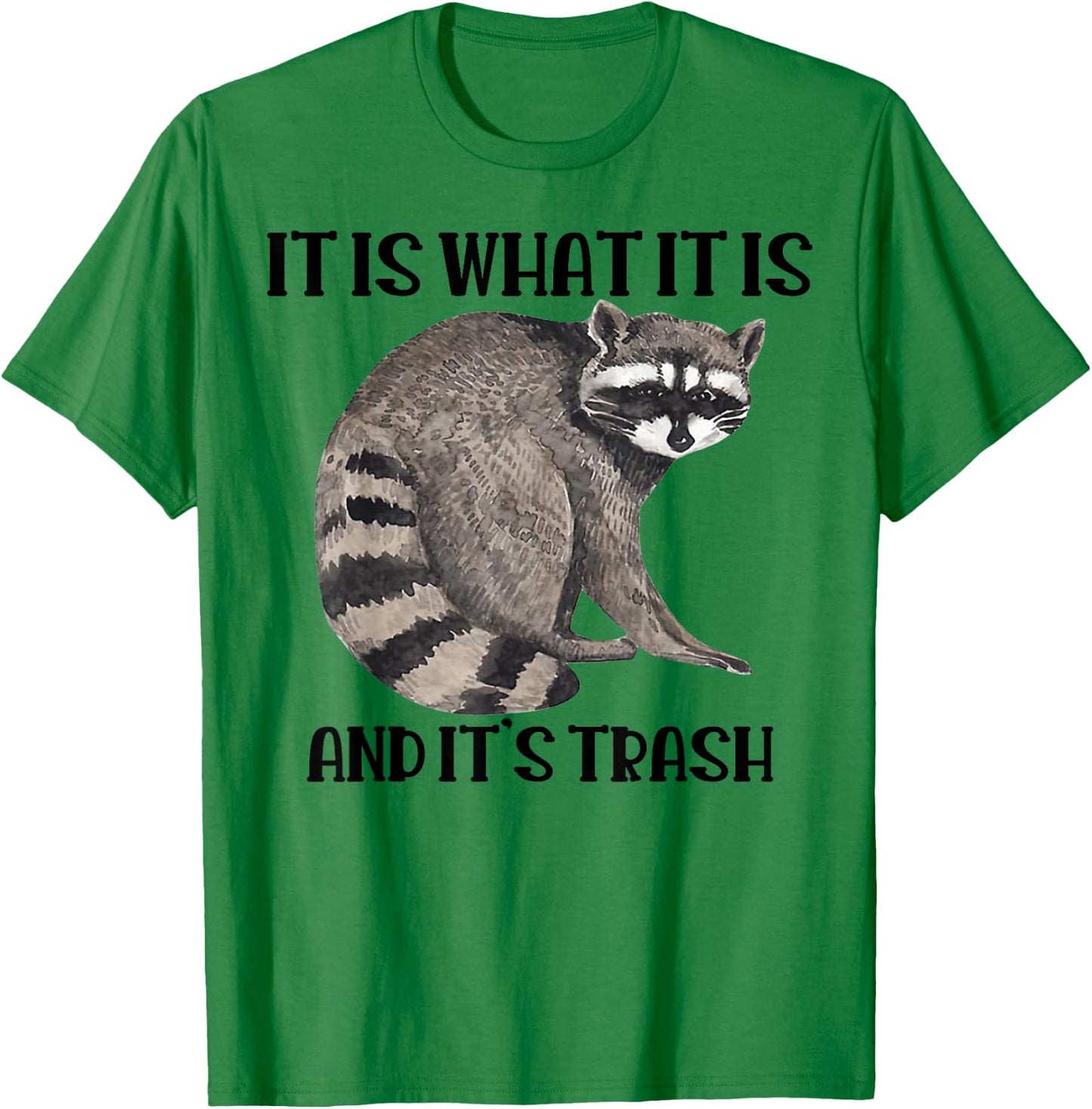 Raccoon It Is What It Is And It's Trash T-Shirt - T-Shirt | Irish Green