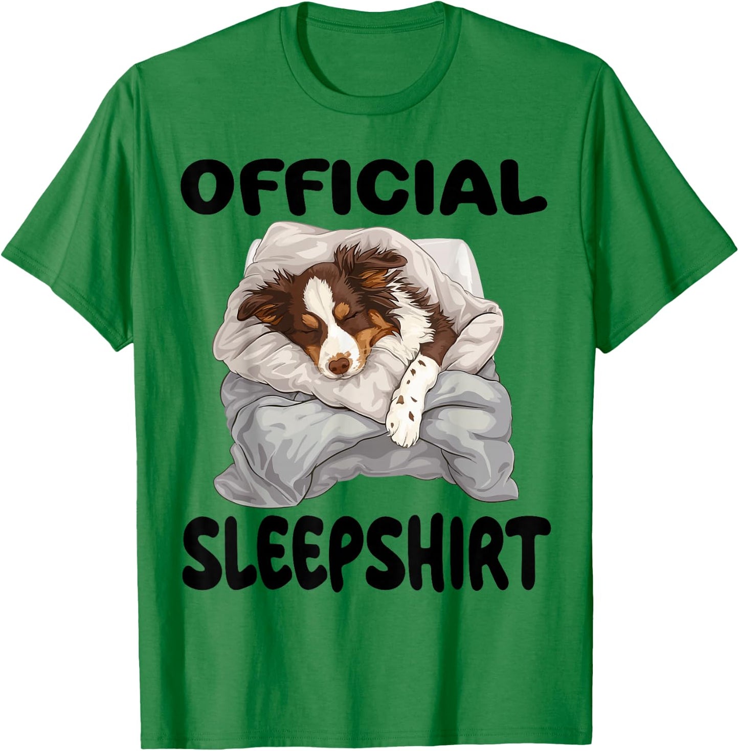 Miniature American Shepherd Dog Official Sleepshirt Pajamas T-Shirt - T-Shirt | Irish Green