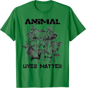 Animal Lives Matter Vegan Gift T-Shirt - T-Shirt | Irish Green