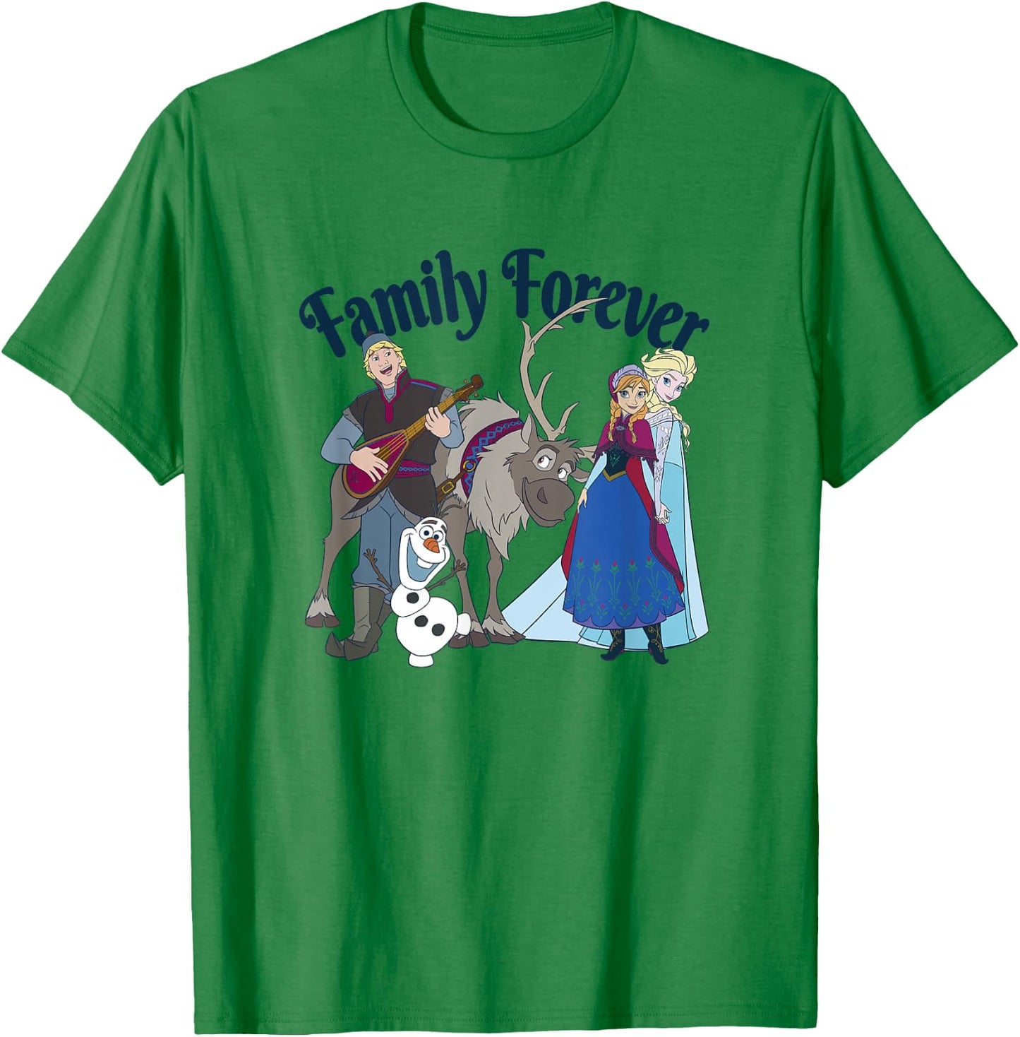 Disney Frozen Family Forever Group Shot T-Shirt - T-Shirt | Irish Green