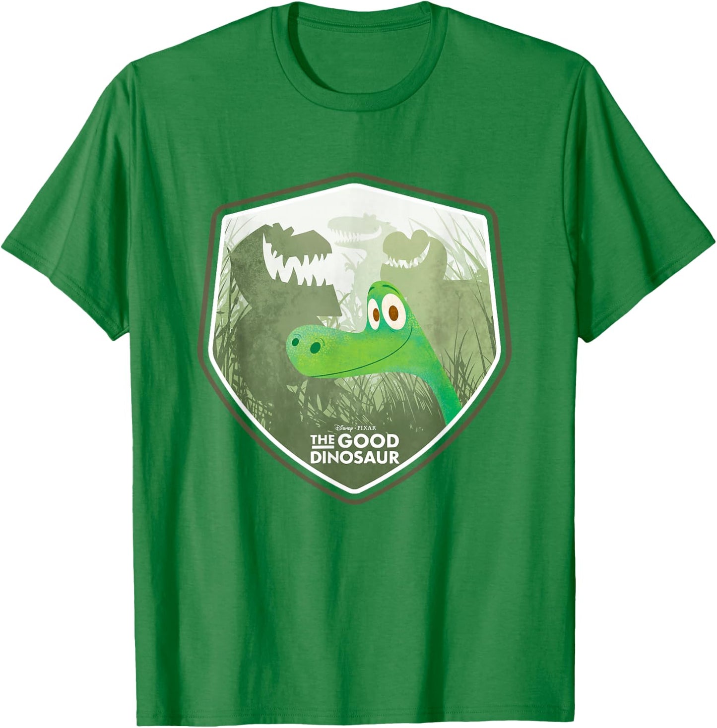 Disney Pixar The Good Dinosaur Arlo Big Chest Badge Logo T-Shirt - T-Shirt | Irish Green