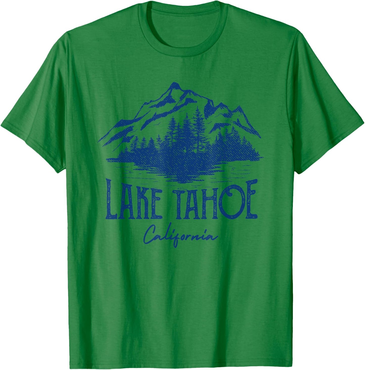 Lake Tahoe California Retro Mountain Vintage T-Shirt - T-Shirt | Irish Green