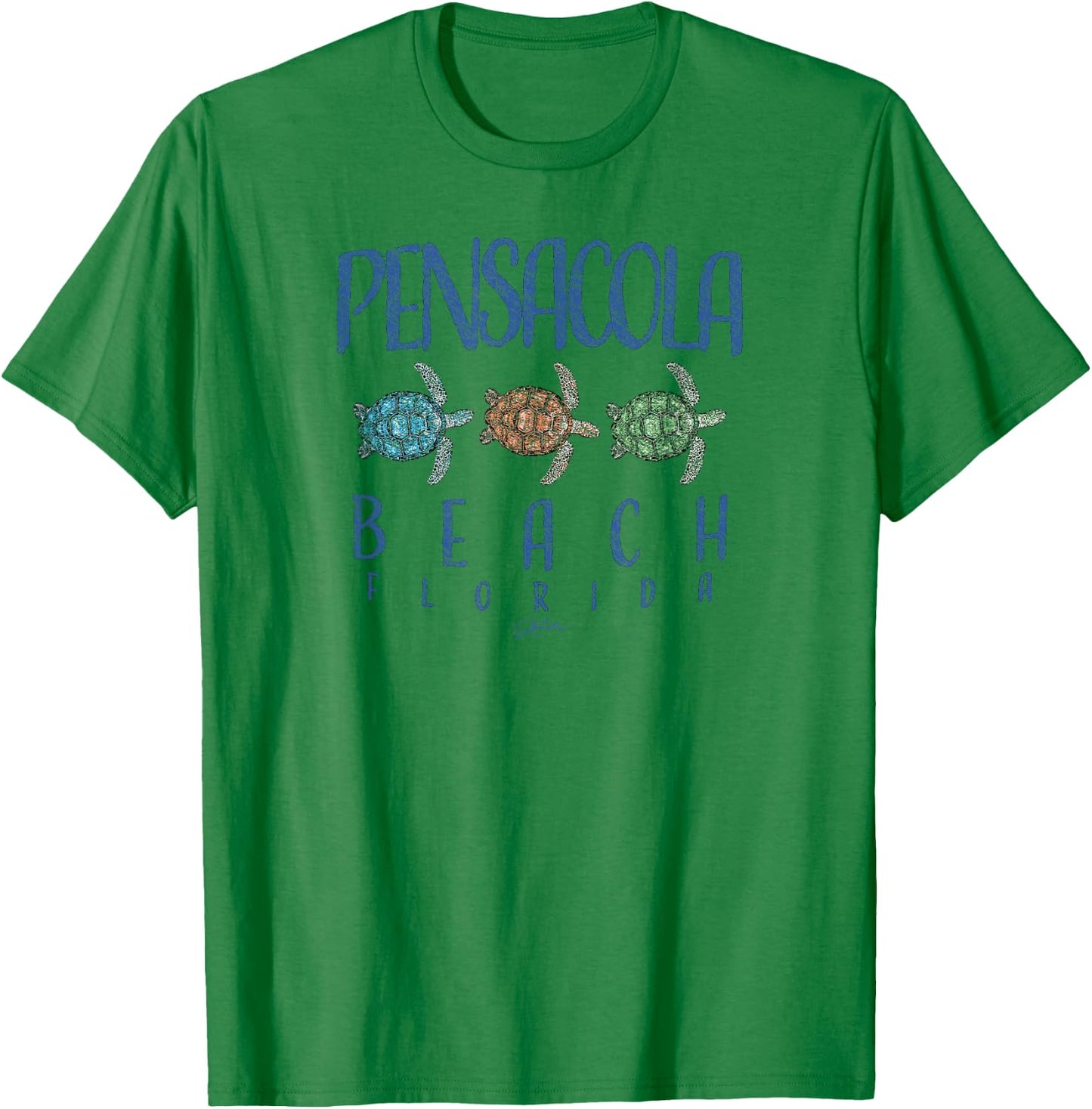 JCombs: Pensacola Beach, FL, Three Sea Turtles T-Shirt - T-Shirt | Irish Green
