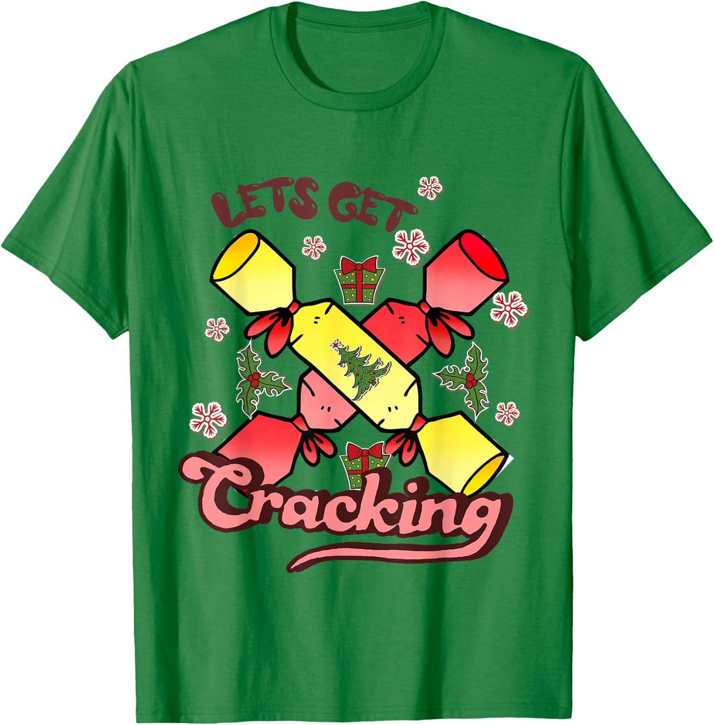 Let's Get Cracking Christmas Festive Christmas Costume s T-Shirt - T-Shirt | Irish Green