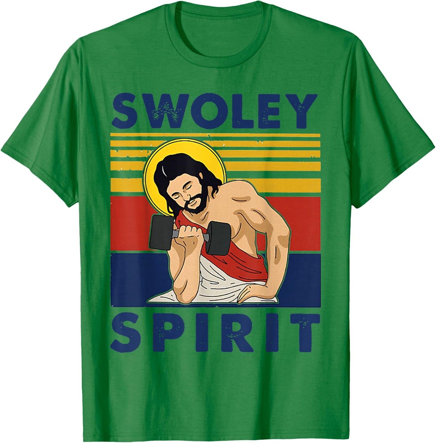 Swoley Spirit Weightlifting Jesus Swoley Spirit T-Shirt - T-Shirt | Irish Green