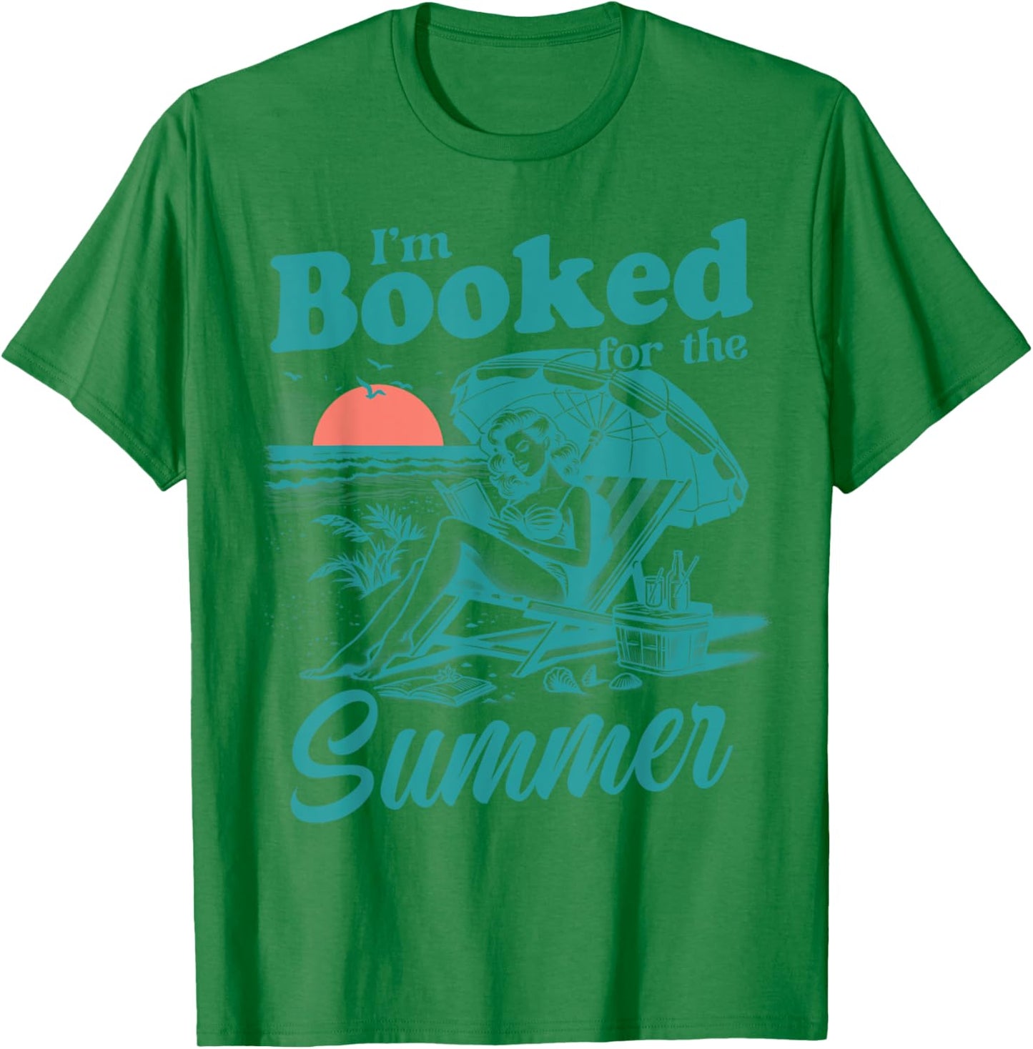 I'm Booked For The Summer Book Girl Summer Coquette T-Shirt - T-Shirt | Irish Green