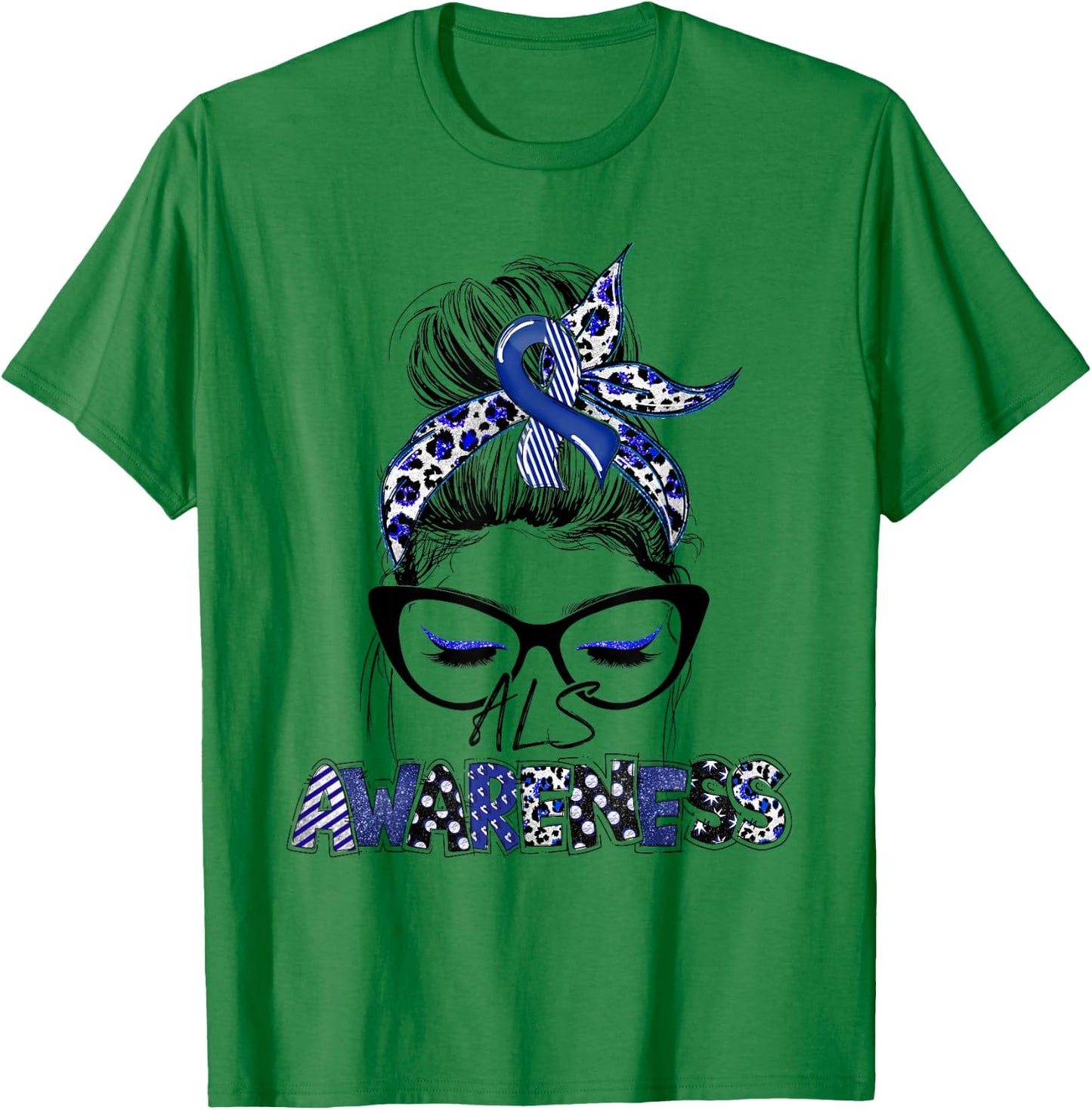 Classy Leopard Pattern ALS Awareness T-Shirt - T-Shirt | Irish Green