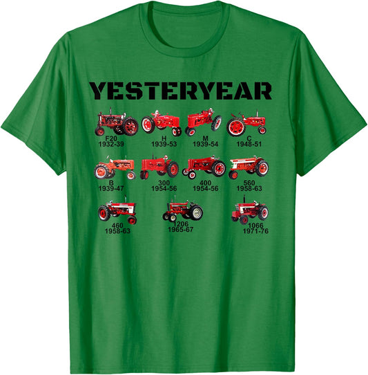 Vintage Red Tractor Yesteryear T-Shirt - T-Shirt | Irish Green
