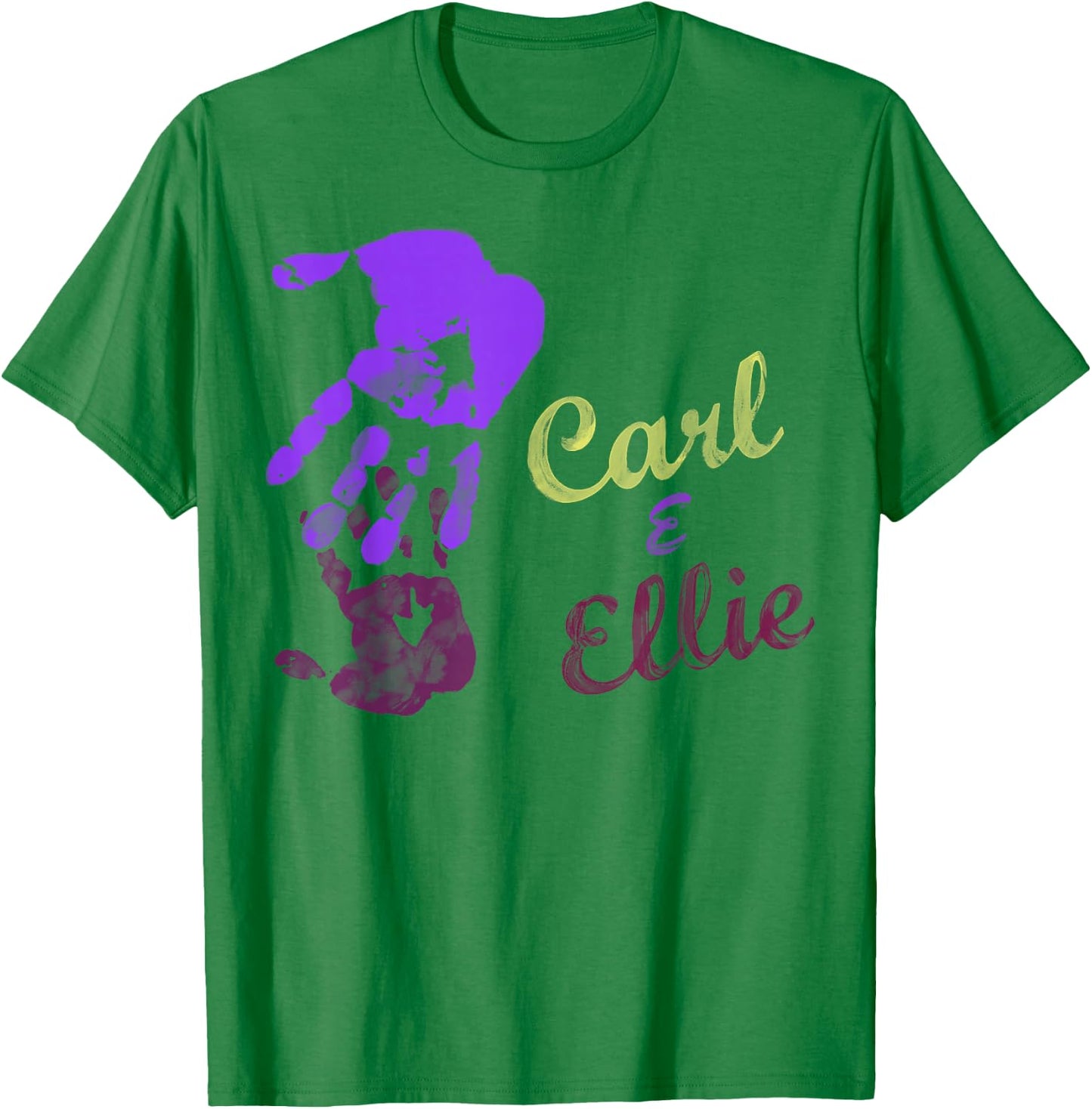 Disney Pixar Up Carl & Ellie Handprints T-Shirt - T-Shirt | Irish Green