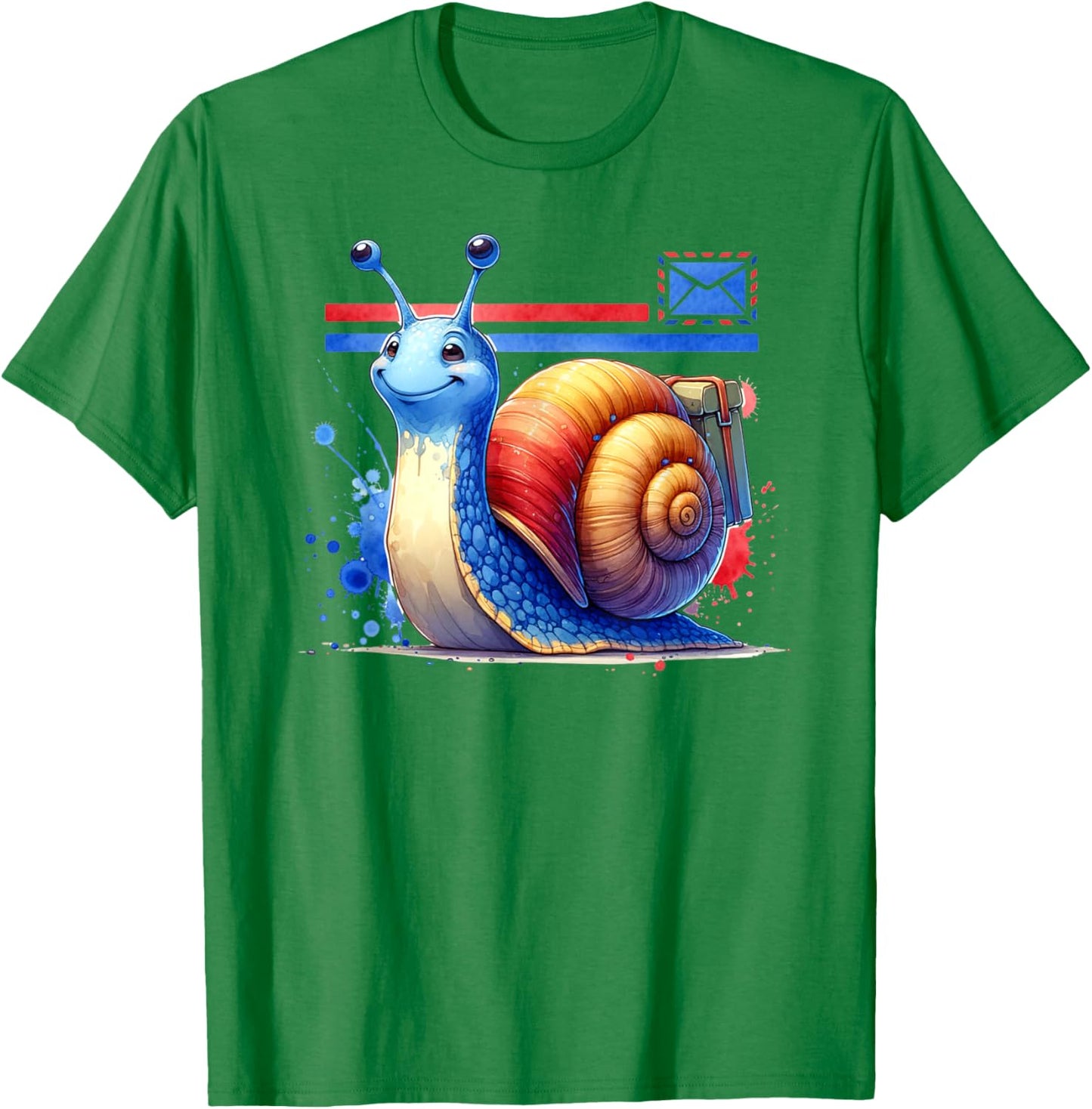 Snail mail Mailman Funny snail Postman Delivery man T-Shirt - T-Shirt | Irish Green