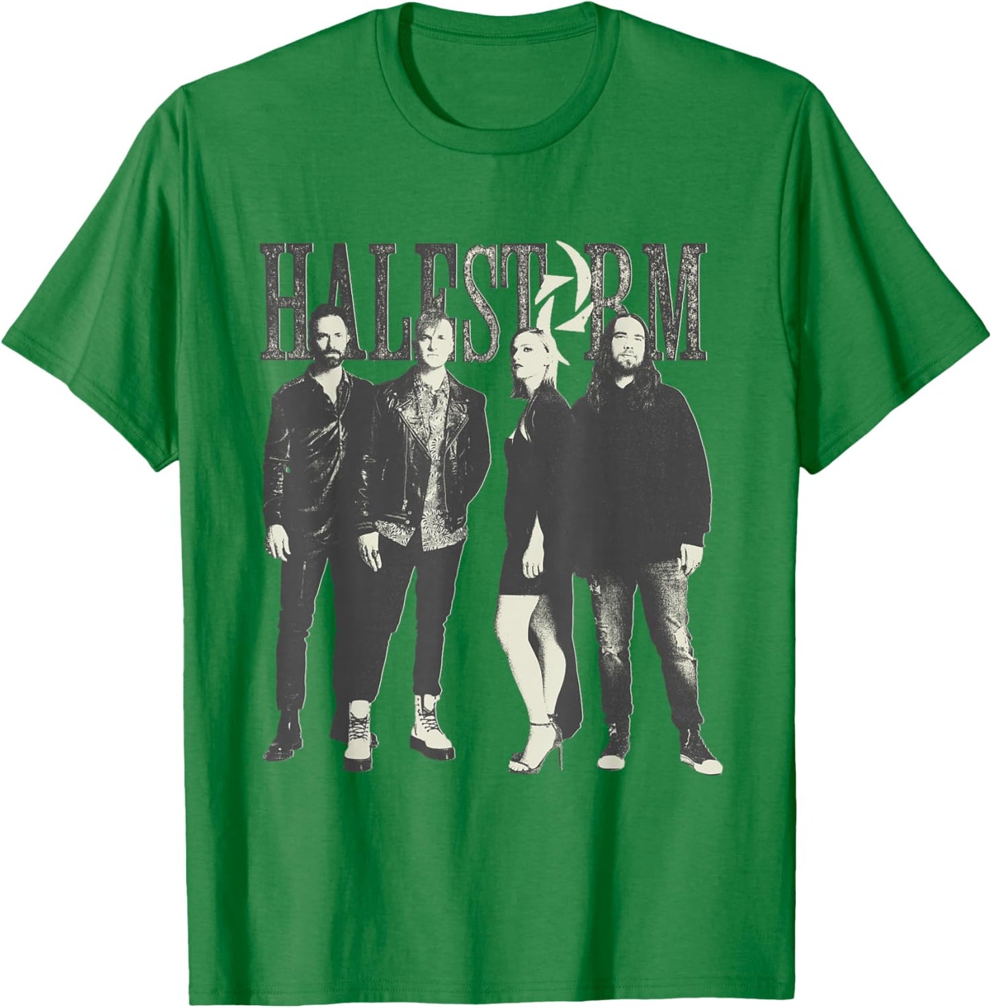 Halestorm - Distressed Band Photo T-Shirt - T-Shirt | Irish Green