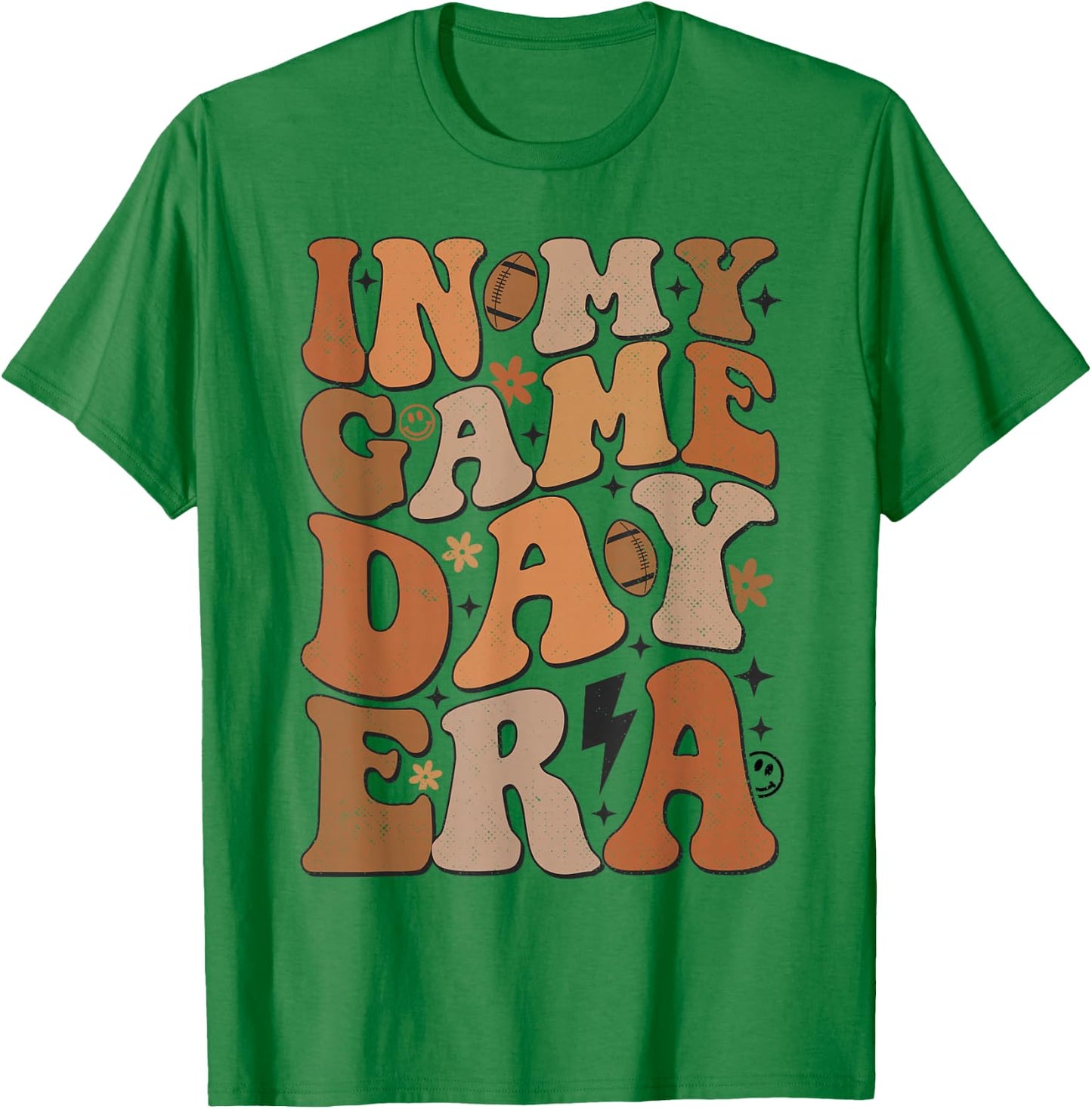 In My Game Day Era Football Game Day Vibes For Boy Girl Kids T-Shirt - T-Shirt | Irish Green