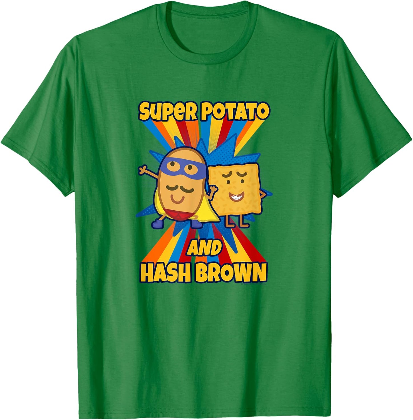 Peppa Pig Visits America Super Potato And Hash Brown T-Shirt - T-Shirt | Irish Green