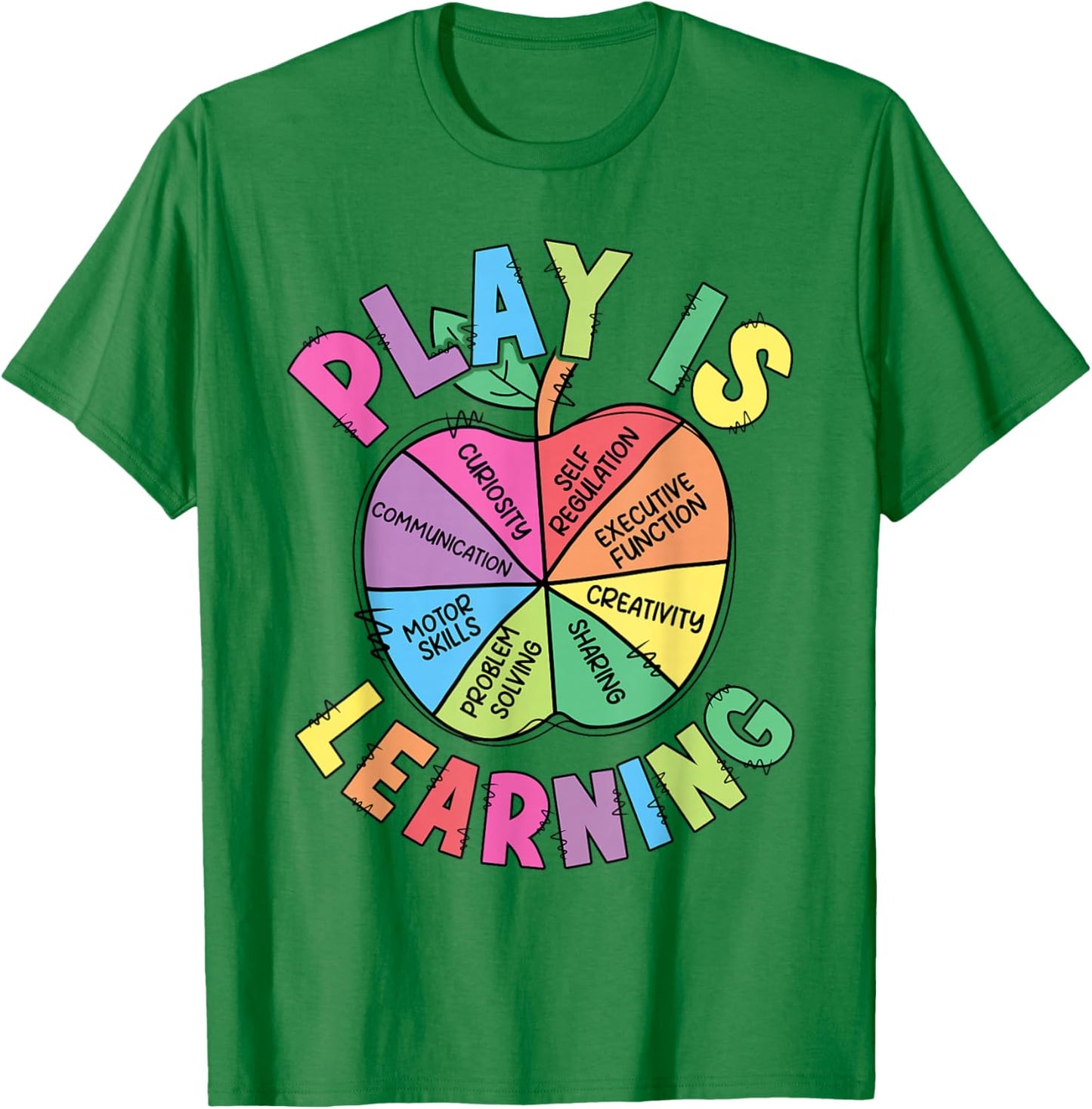 Play Is Learning Teacher First Day Of School Back To School T-Shirt - T-Shirt | Irish Green