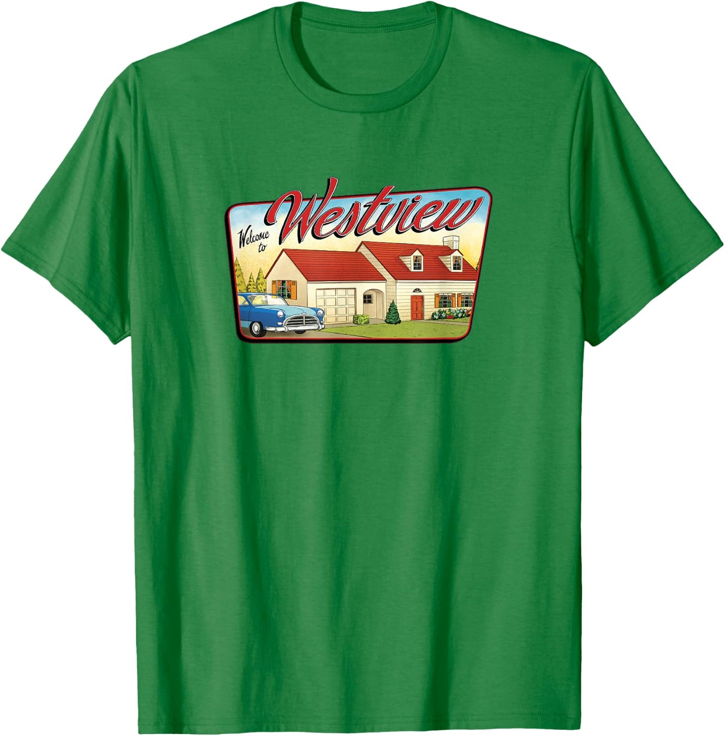 Marvel WandaVision Welcome To Westview T-Shirt - T-Shirt | Irish Green
