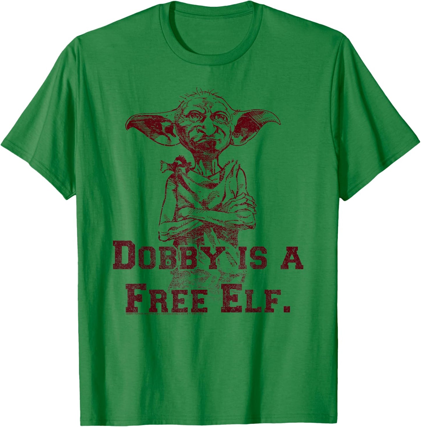 Harry Potter Dobby Is A Free Elf T-Shirt - T-Shirt | Irish Green